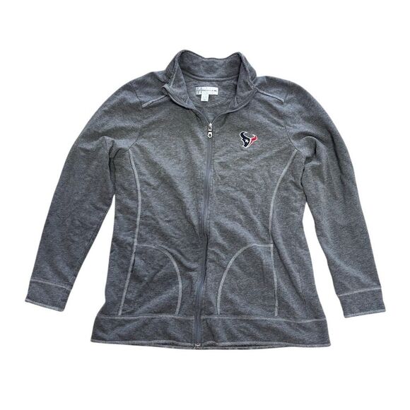 Cutter & Buck Unisex Adults's XL Houston Texans Full-Zip Gray Jacket - Picture 1 of 5